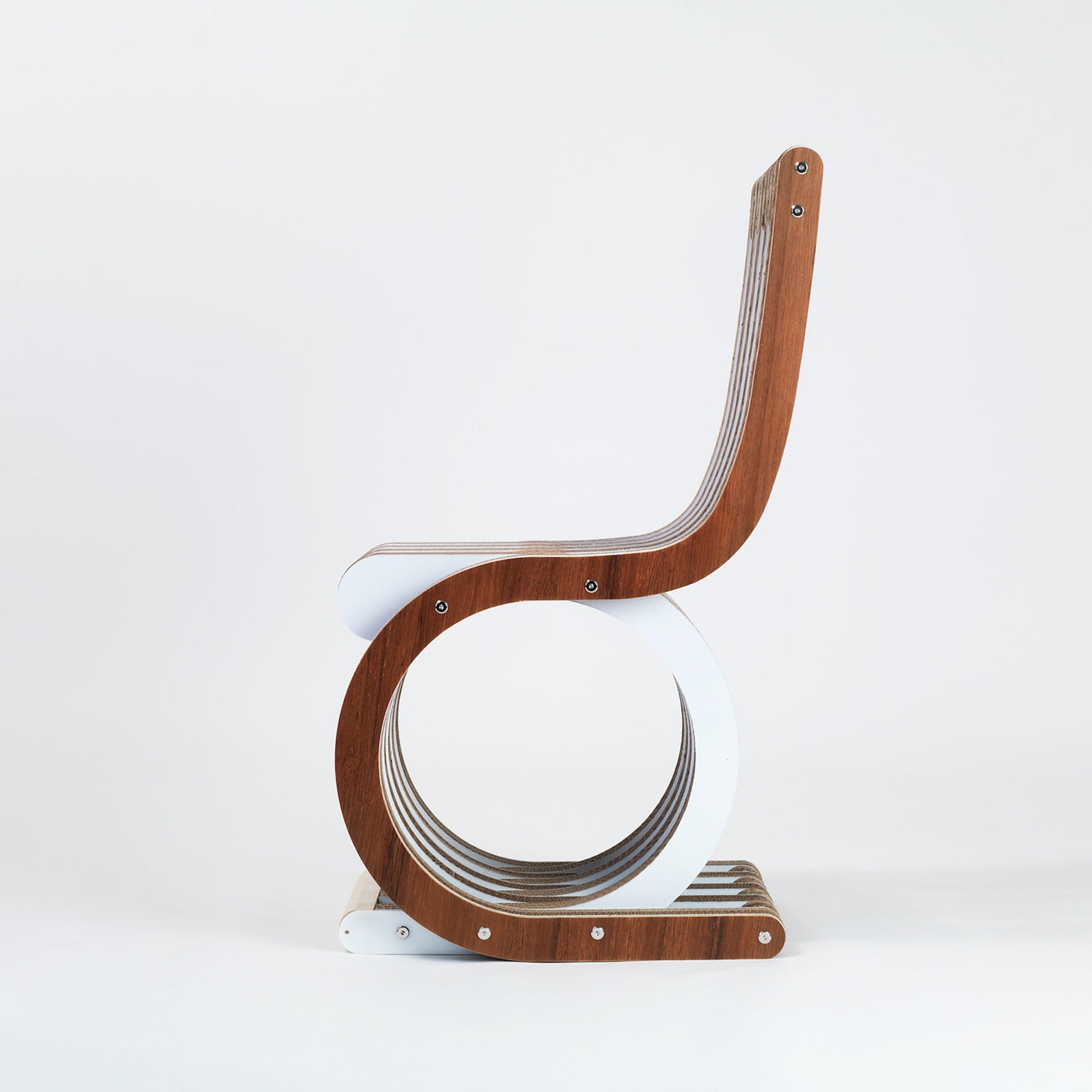 Twist Dining Chair – Circular Sustainable Design – Canaletto Walnut – Lessmore – Modern Statement Piece