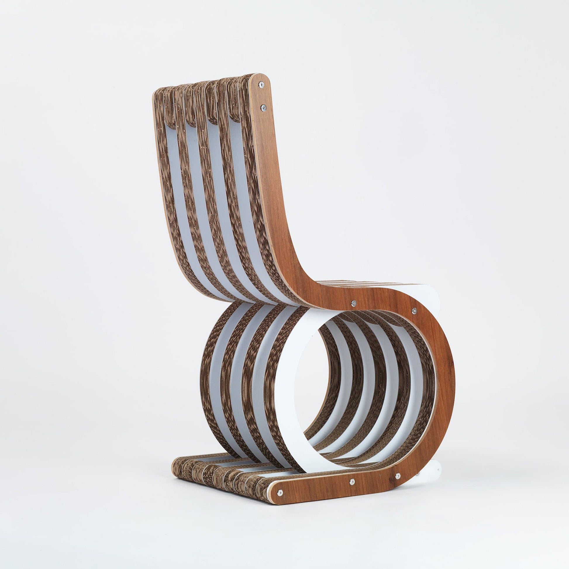Twist Dining Chair – Circular Sustainable Design – Canaletto Walnut – Lessmore – Modern Statement Piece