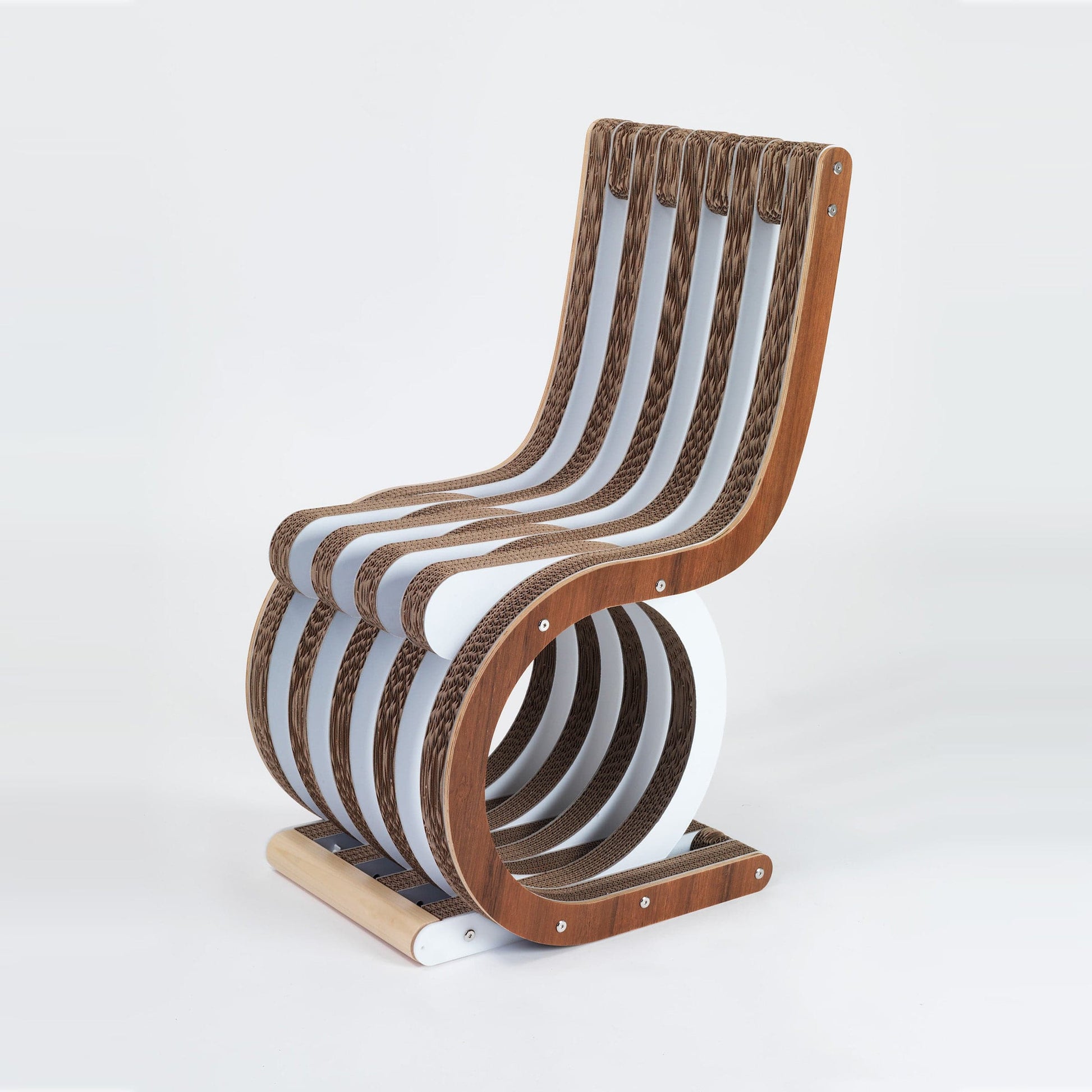 Twist Dining Chair – Circular Sustainable Design – Canaletto Walnut – Lessmore – Modern Statement Piece