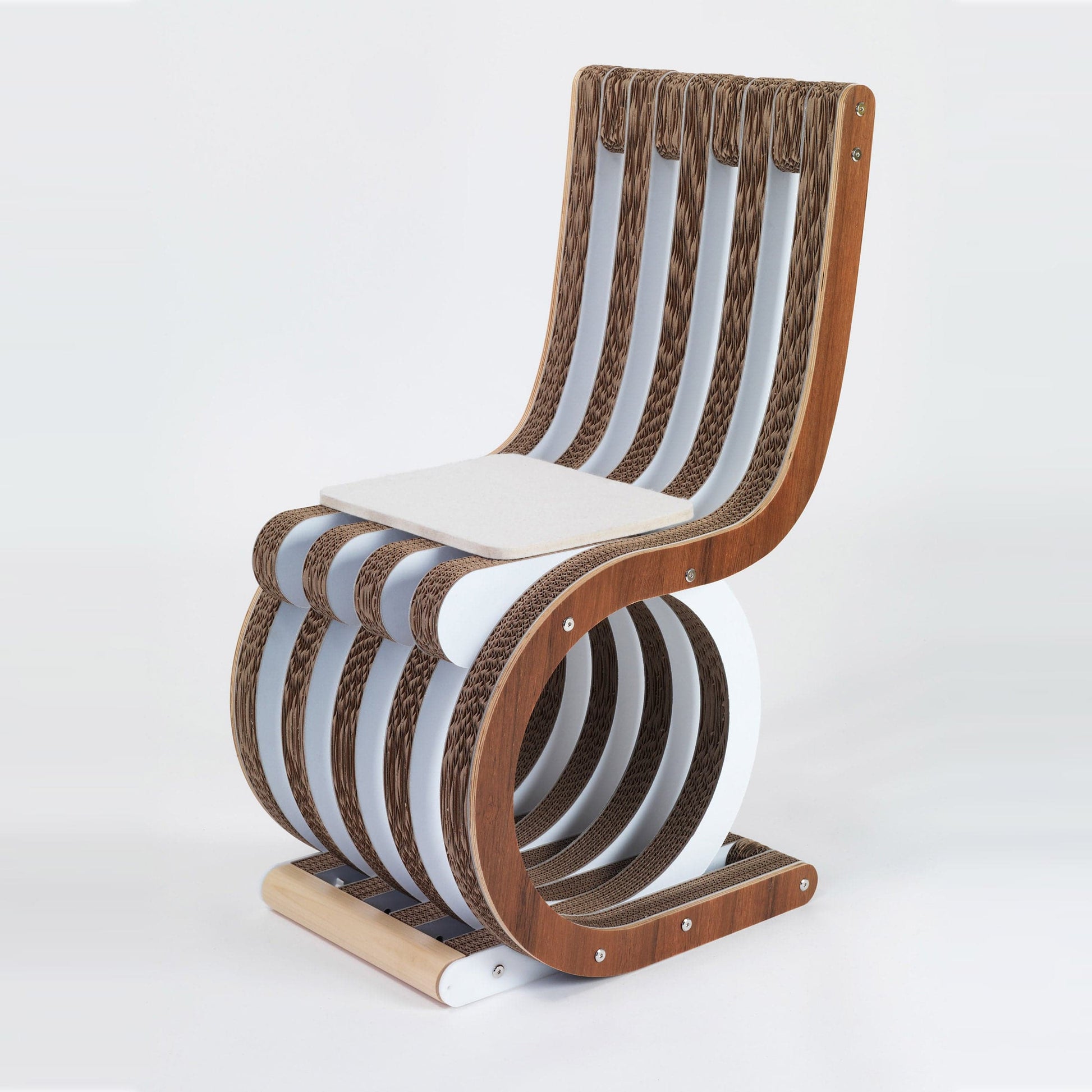 Twist Dining Chair – Circular Sustainable Design – Canaletto Walnut – Lessmore – Modern Statement Piece