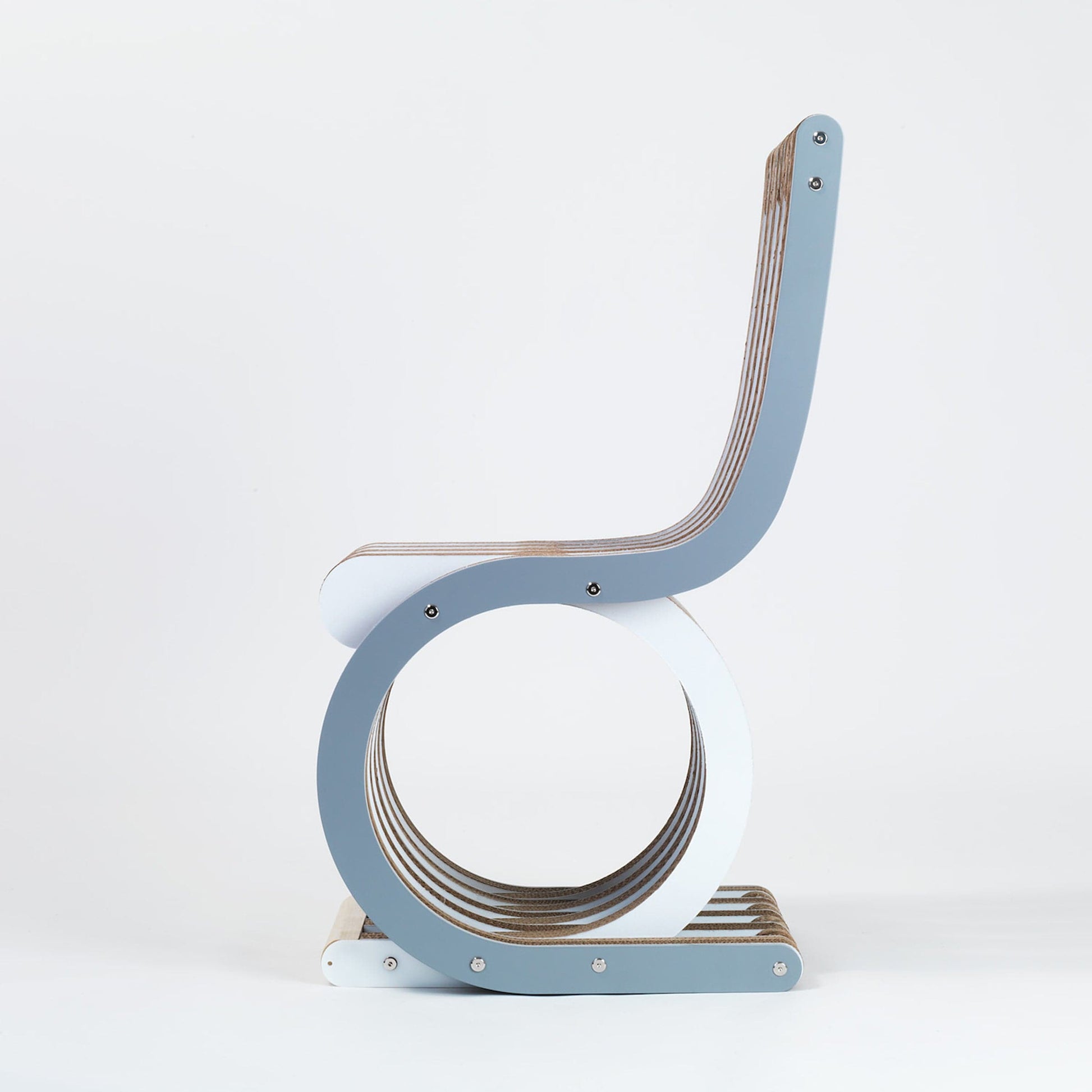 Twist Armchair – Circular Grey Cardboard – Lessmore Italian Furniture