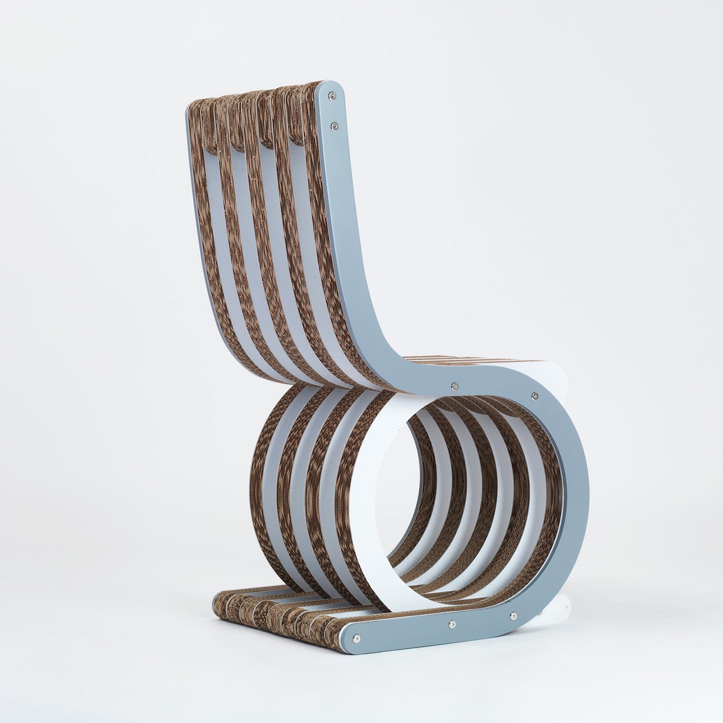 Twist Armchair – Circular Grey Cardboard – Lessmore Italian Furniture
