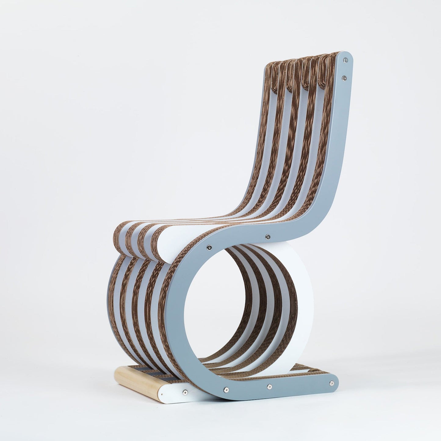 Twist Armchair – Circular Grey Cardboard – Lessmore Italian Furniture
