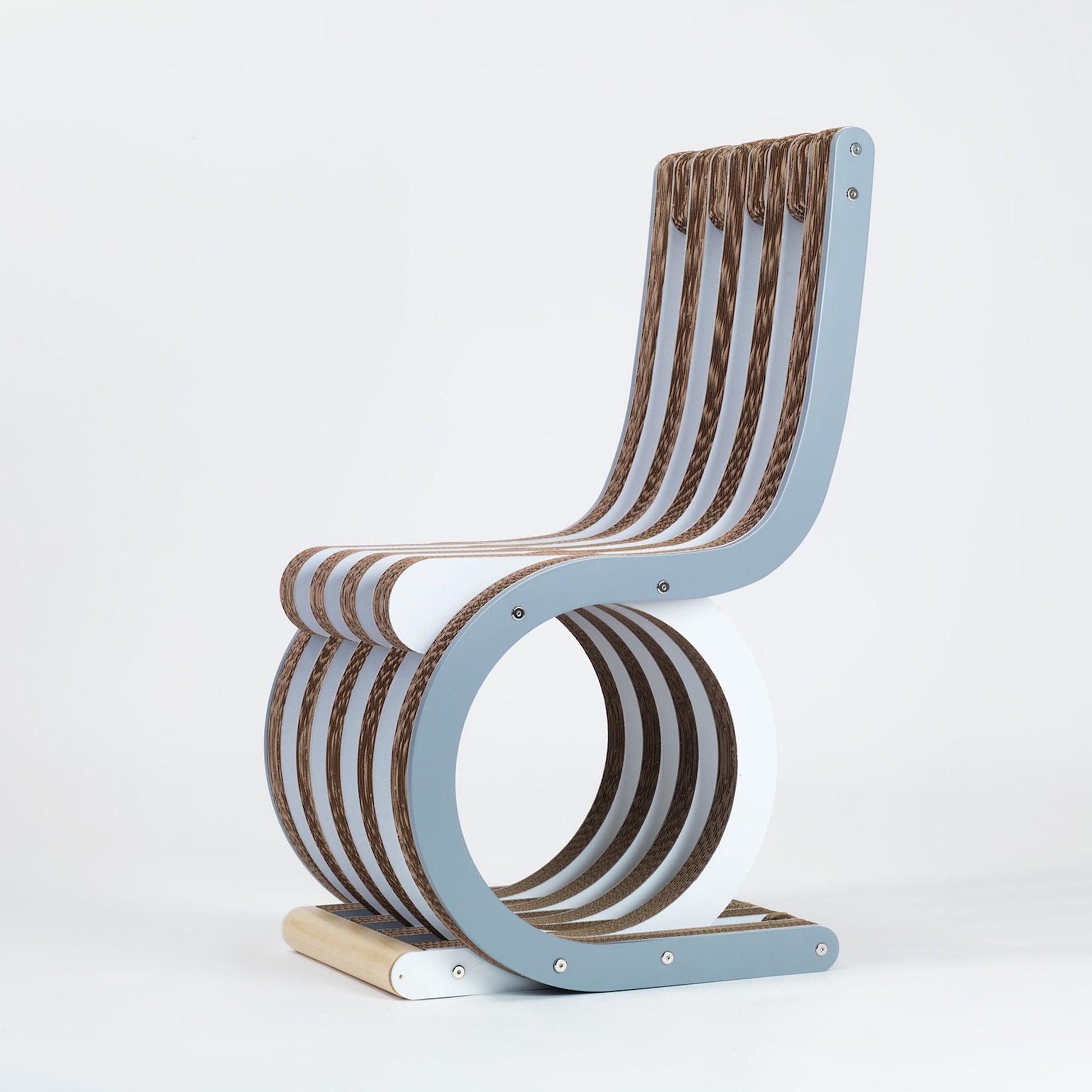 Twist Armchair – Circular Grey Cardboard – Lessmore Italian Furniture
