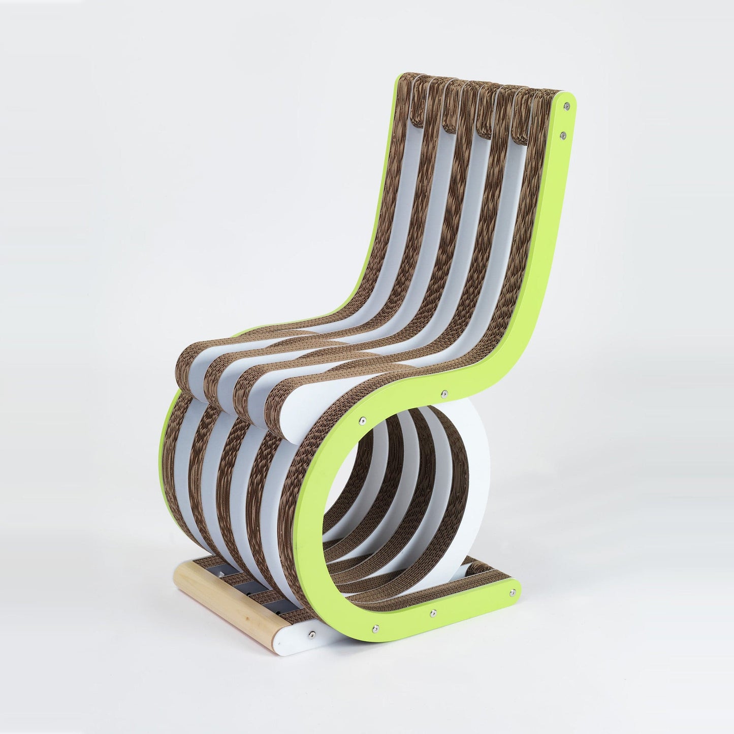 Lessmore Twist Italian Designer Dining Chair – Lime Green Statement Piece