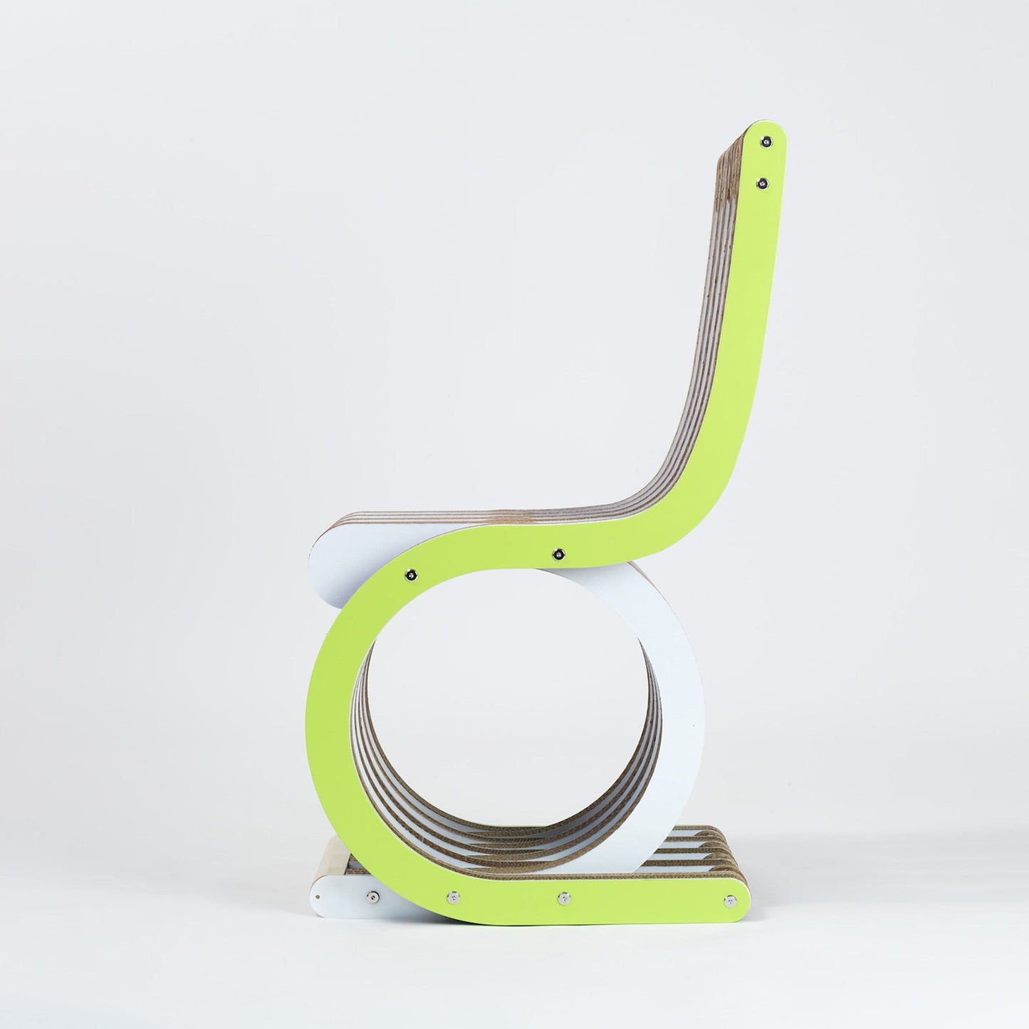 Lessmore Twist Italian Designer Dining Chair – Lime Green Statement Piece