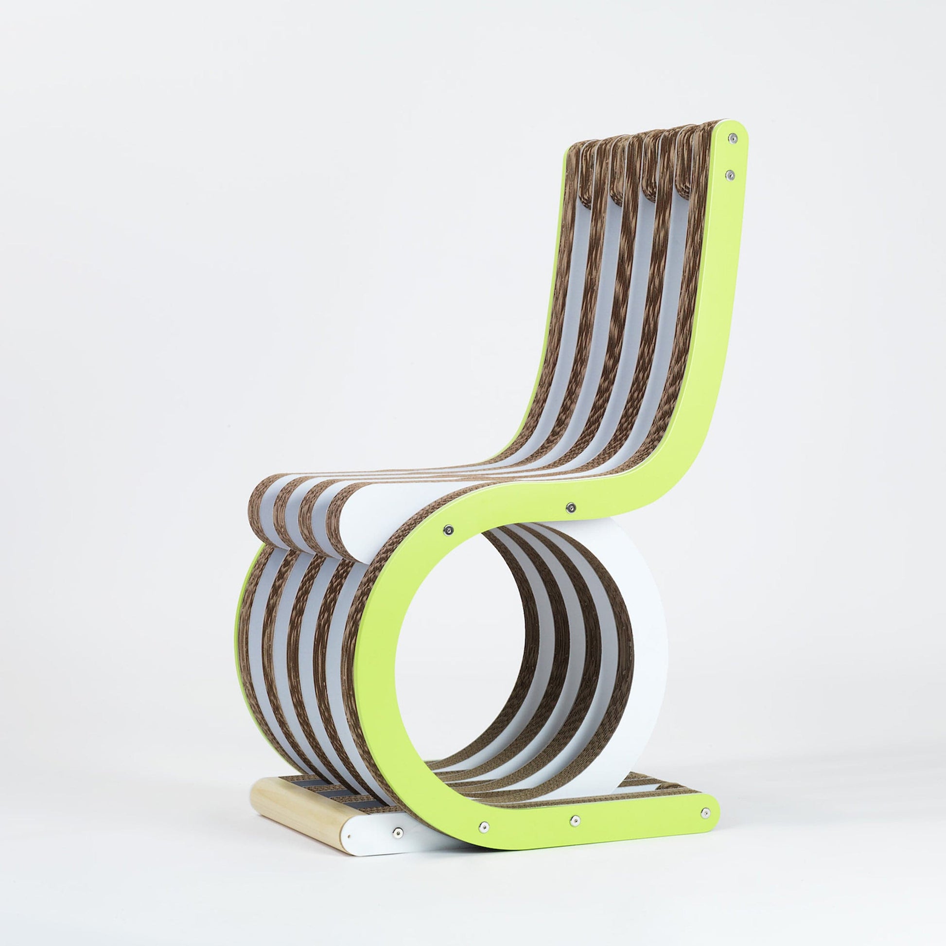 Lessmore Twist Italian Designer Dining Chair – Lime Green Statement Piece