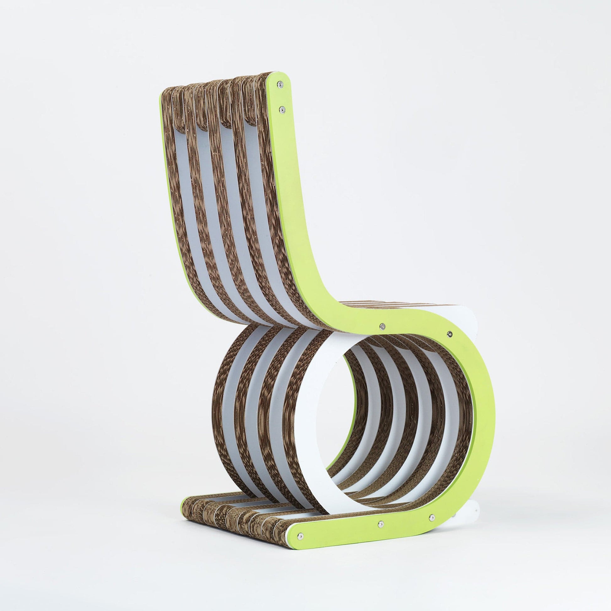 Lessmore Twist Italian Designer Dining Chair – Lime Green Statement Piece