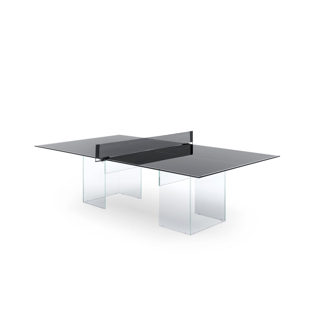 Convertible Table Tennis Table – Glass Design – 12mm Tempered Glass – Statement Piece