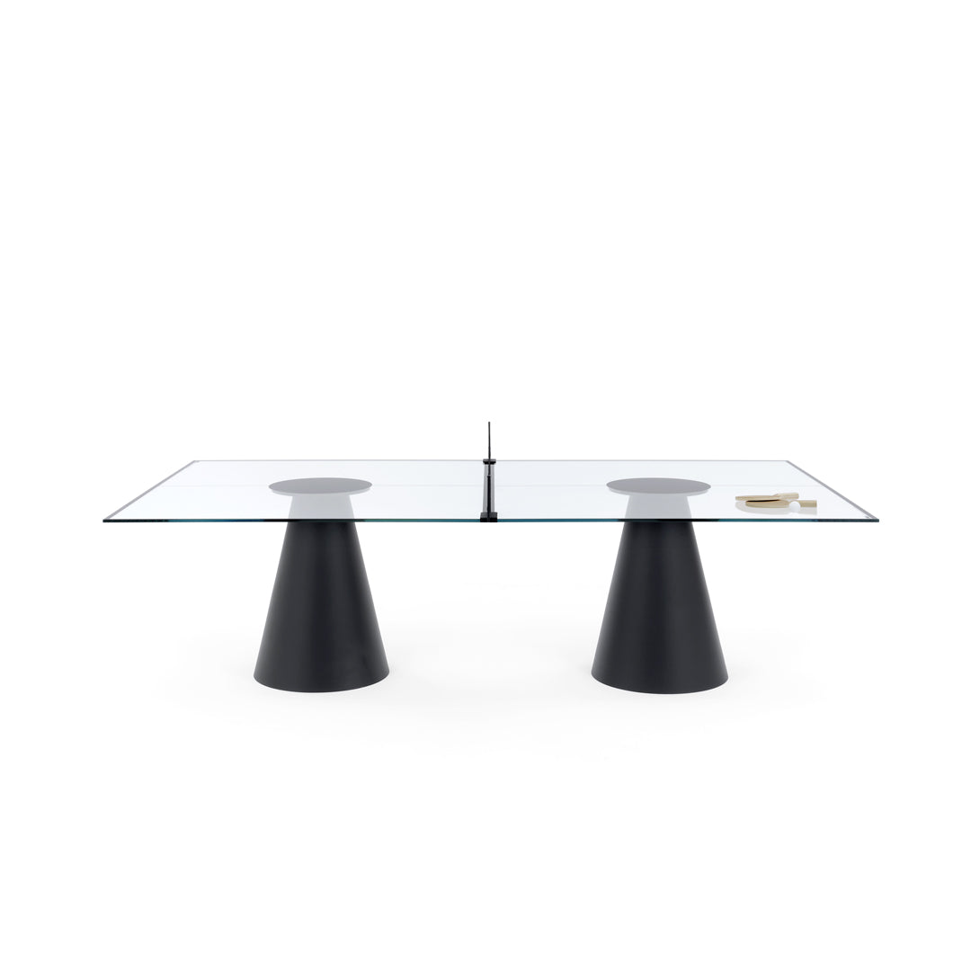 Dada Glass Convertible Table Tennis – Italian Designer Glass Statement Piece