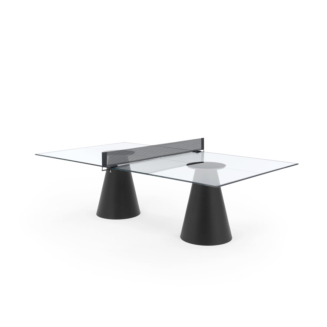 Dada Glass Convertible Table Tennis – Italian Designer Glass Statement Piece