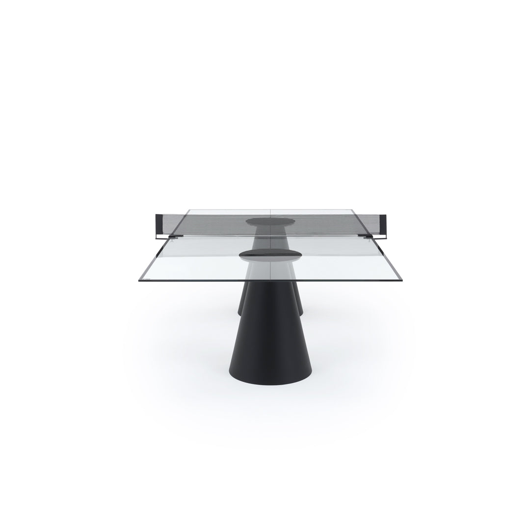 Dada Glass Convertible Table Tennis – Italian Designer Glass Statement Piece