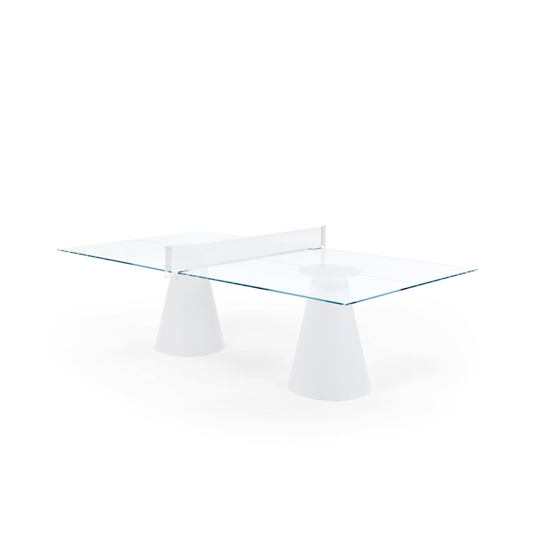 Dada Glass Convertible Table Tennis – Italian Designer Glass Statement Piece