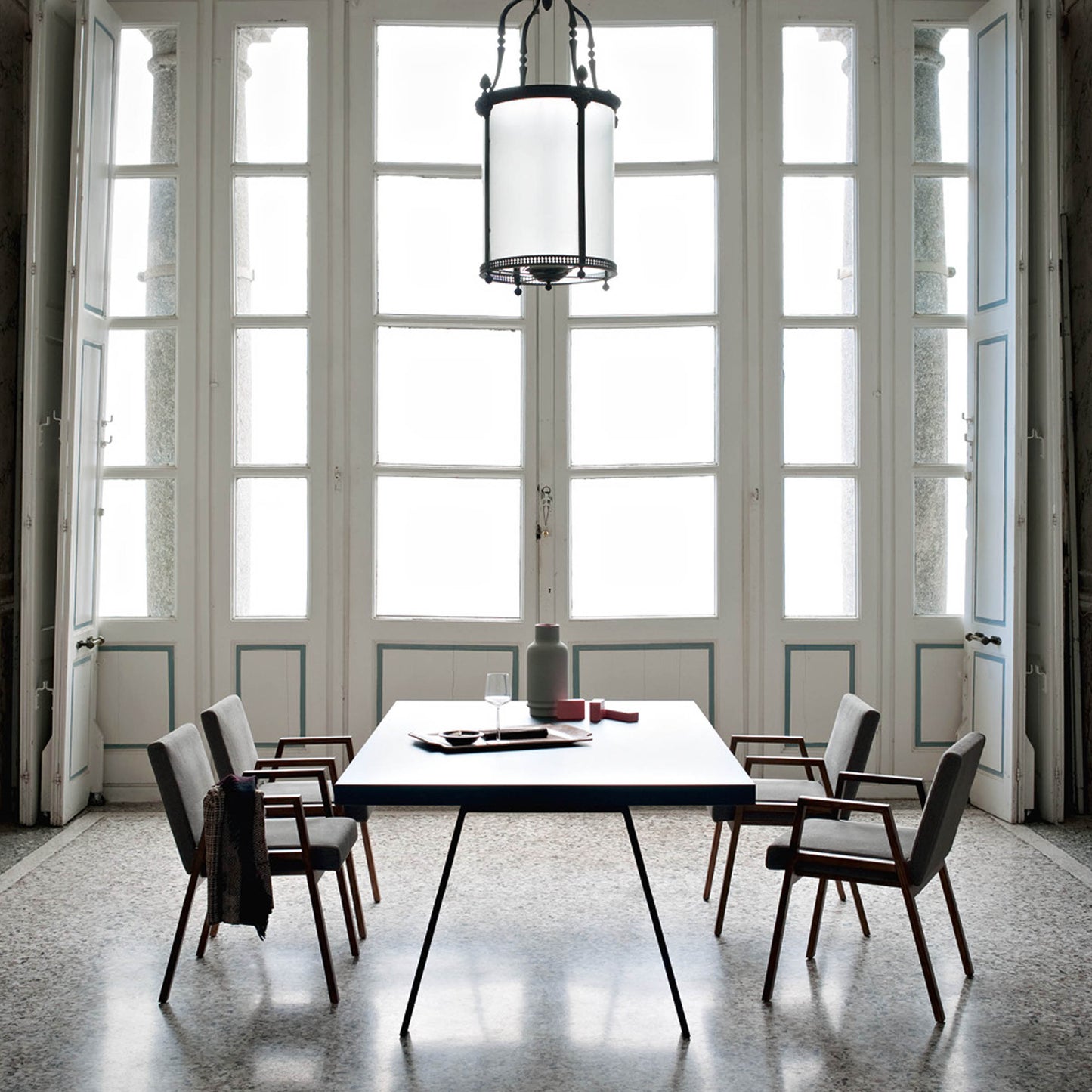 Babela Armchair – Stackable Ash Wood Dining Seat by Tacchini, Castiglioni