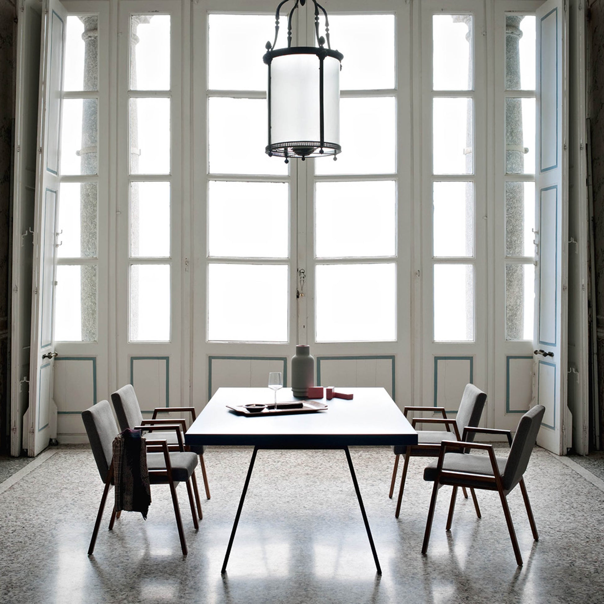 Babela Armchair – Stackable Ash Wood Dining Seat by Tacchini, Castiglioni