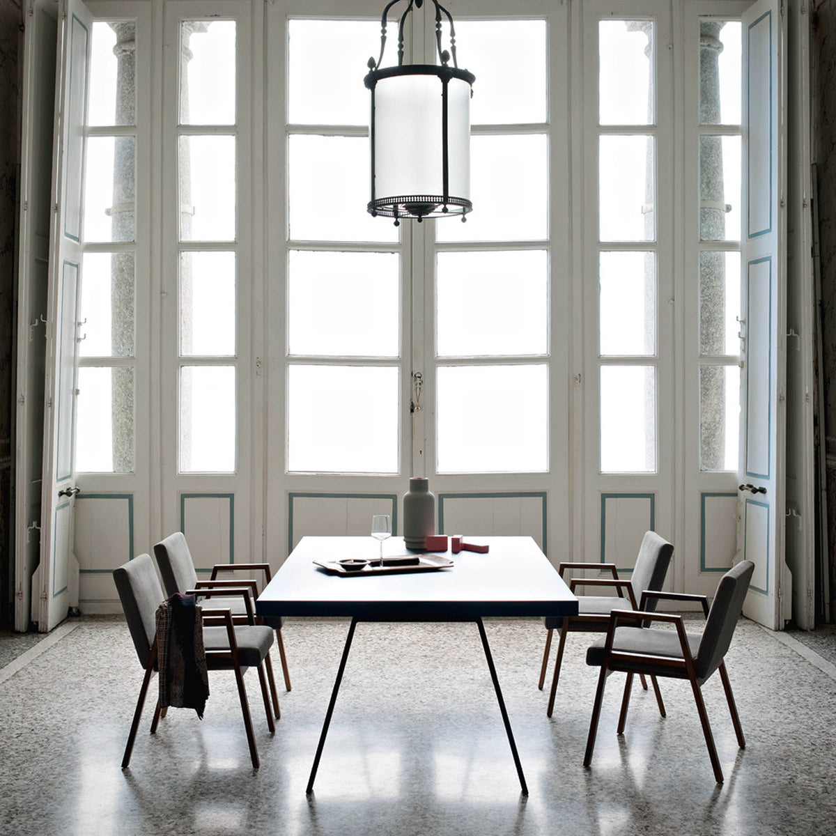 Luxury BABELA Ash Wood Dining Chair Modern Italian Style for Villa