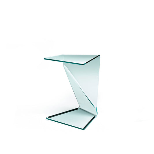 Luxury SIGMY Curved Glass Side Table Modern Italian Style for Villa