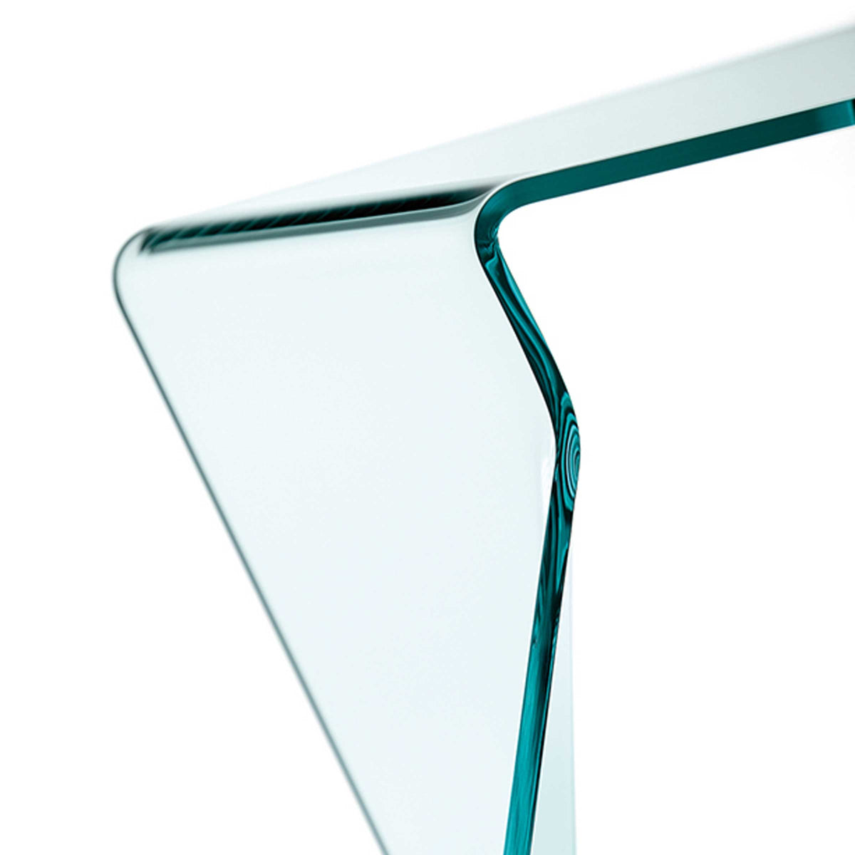 Luxury SIGMY Curved Glass Side Table Modern Italian Style for Villa