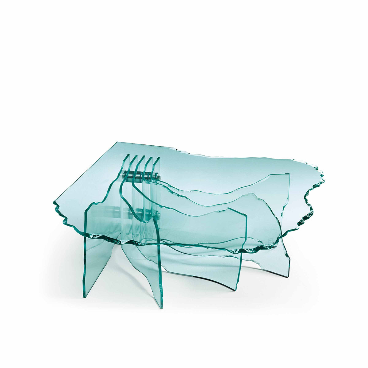 Luxury SHELL Glass Coffee Table Modern Italian Style for Villa