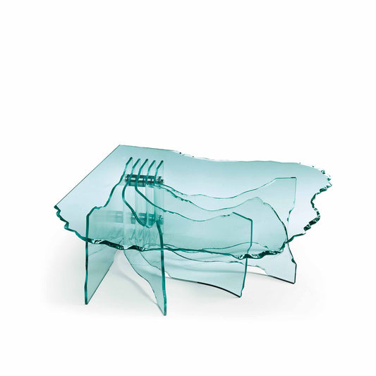Luxury SHELL Glass Coffee Table Modern Italian Style for Villa