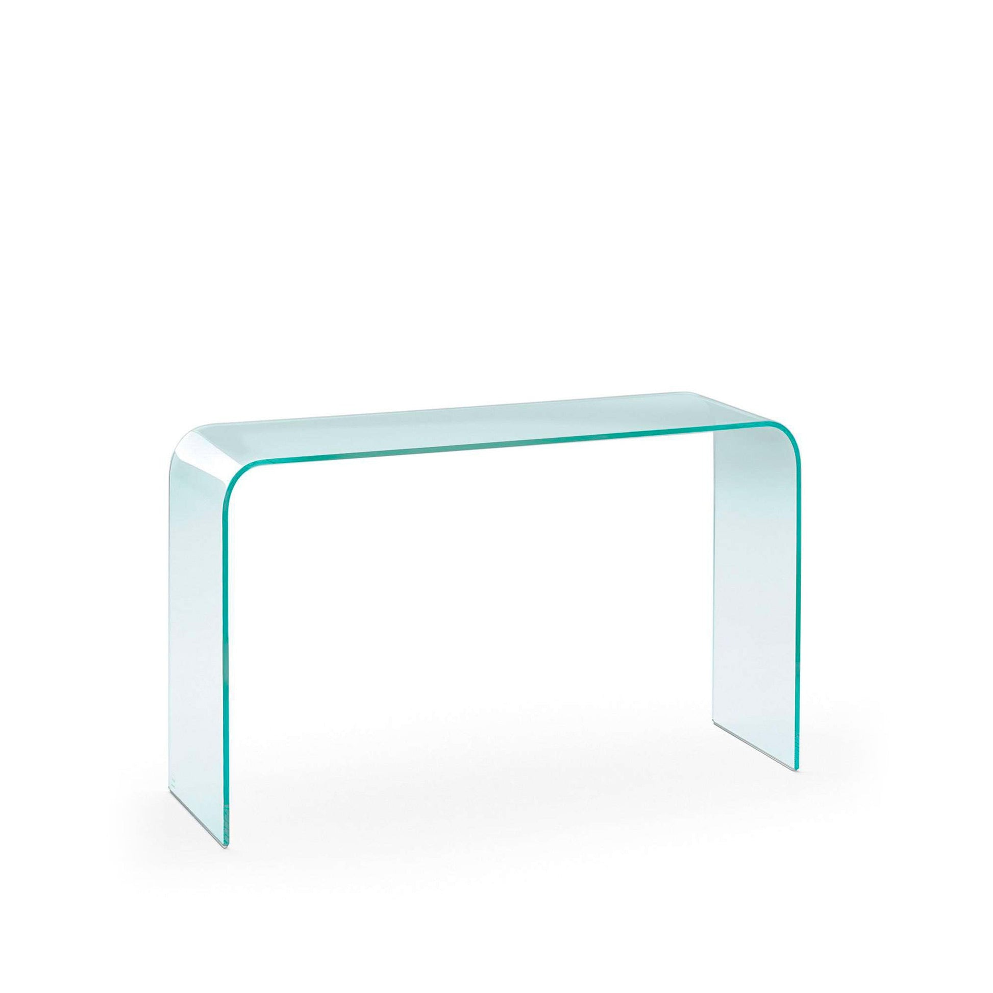 Elementare Console Table by FIAM – Curved Tempered Glass Statement Piece | 1304