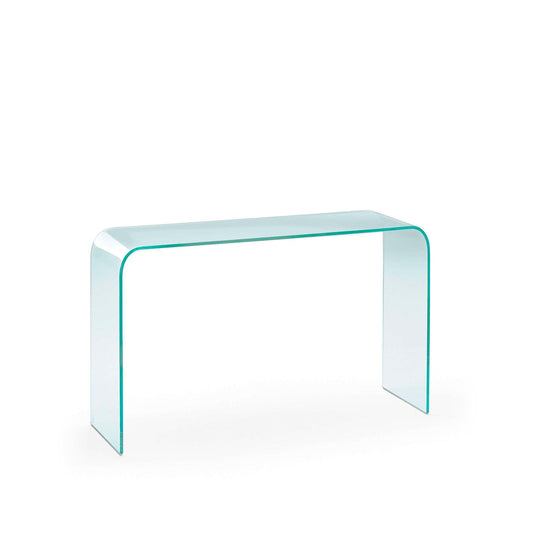 Elementare Console Table by FIAM – Curved Tempered Glass Statement Piece | 1304