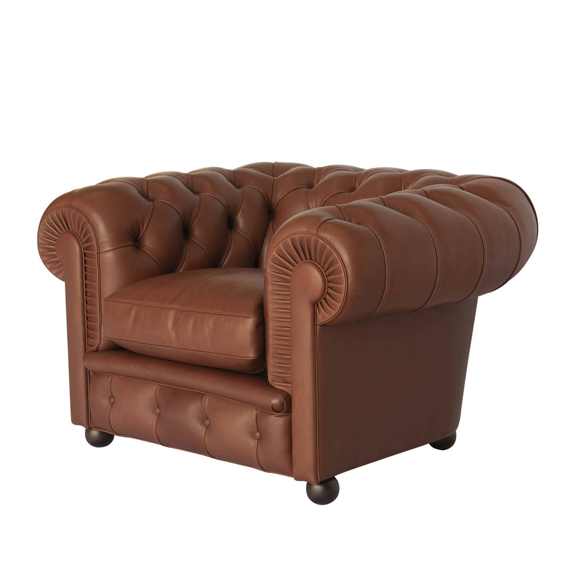 Luxury CHESTER Leather Armchair Modern Italian Style for Villa