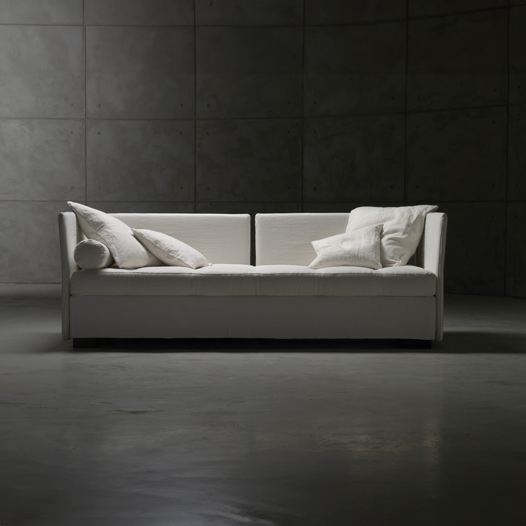 Trundle Bed ISOLOTTO by Orizzonti Design Center for Horm – Italian Designer Sofa Bed in Fabric or Eco-Friendly Leather