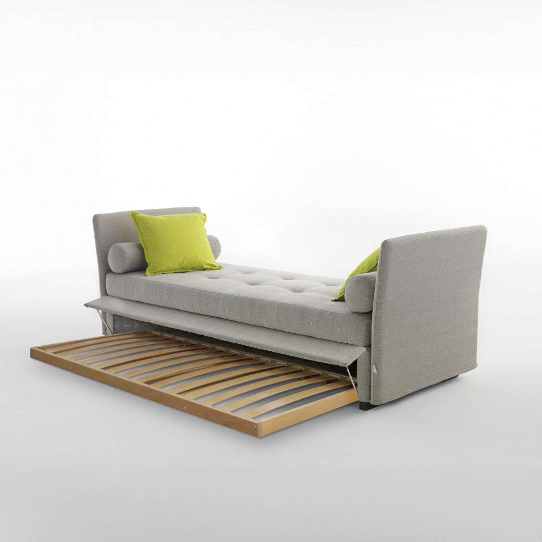 Trundle Sofa Bed Pull-Out Leather Orizzonti Design Center for Horm
