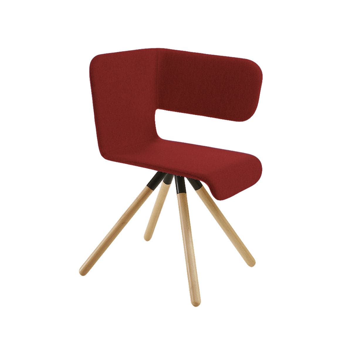 Twiss Upholstered Dining Chair – Sinuous Fabric – Carlo Manara for BBB Italia – Modern