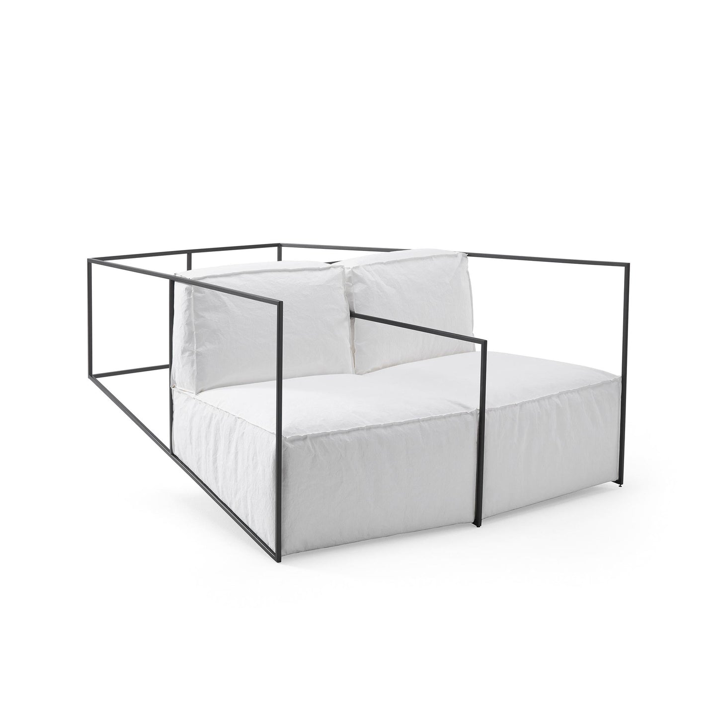 IXORB 2-Seater Sofa – Graphite Metal Structure by Alessandro Zambelli