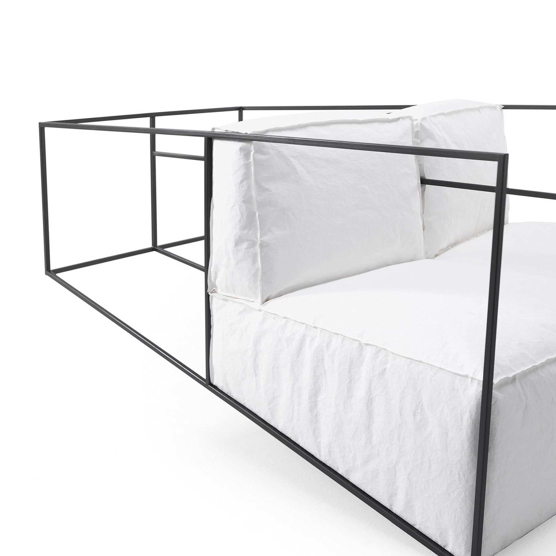 IXORB 2-Seater Sofa – Graphite Metal Structure by Alessandro Zambelli