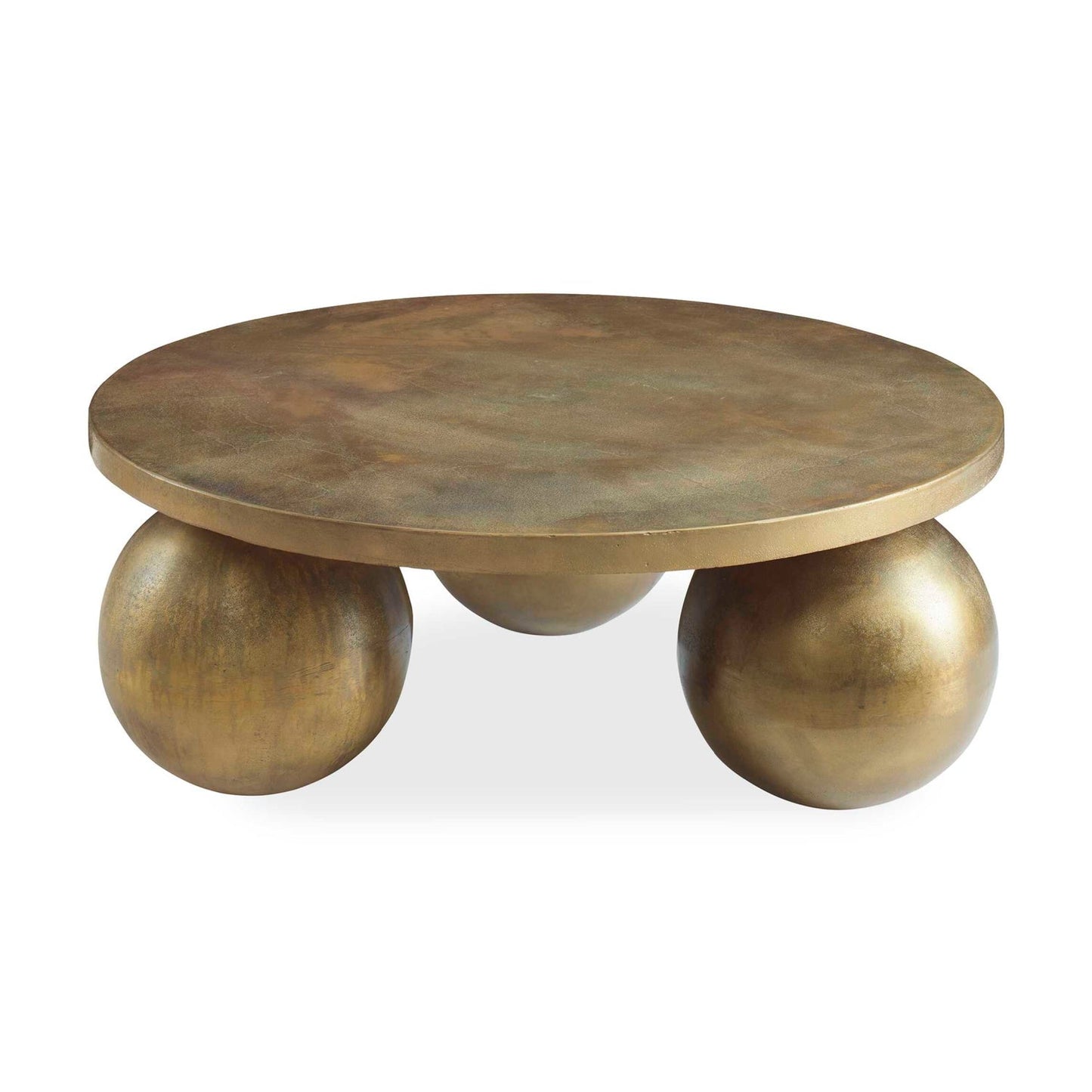 Luxury Aluminum Sphere Base Coffee Table Modern Italian Style for Villa
