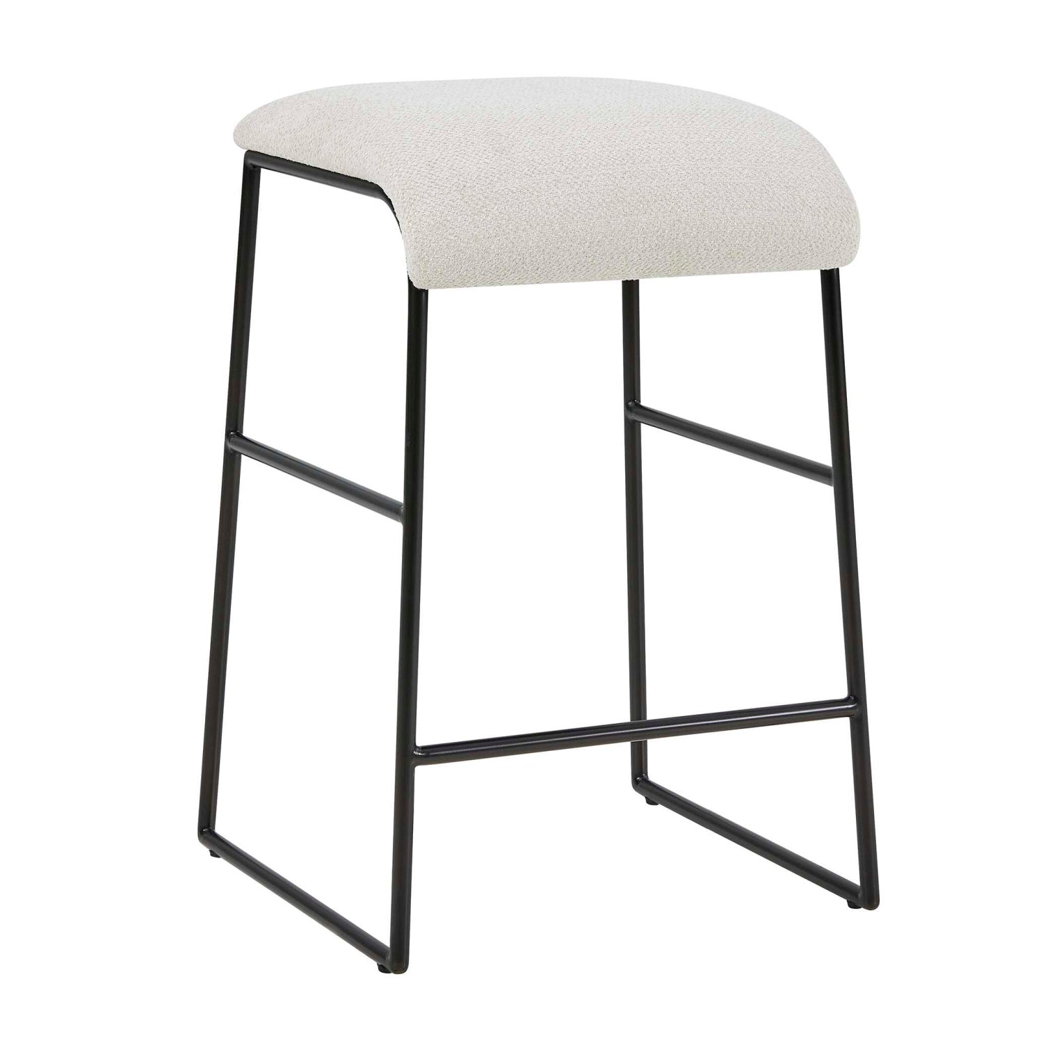 Luxury Upholstered Modern Fabric Counter Stool European Style for Villa