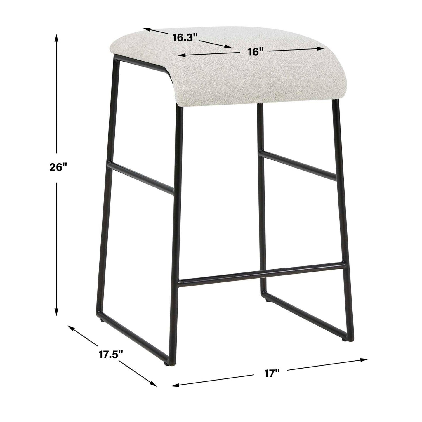 Luxury Upholstered Modern Fabric Counter Stool European Style for Villa