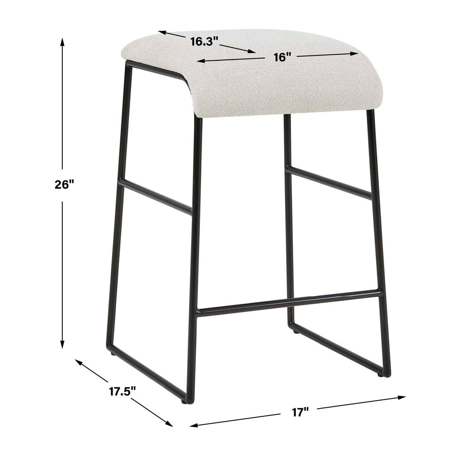 Luxury Upholstered Modern Fabric Counter Stool European Style for Villa
