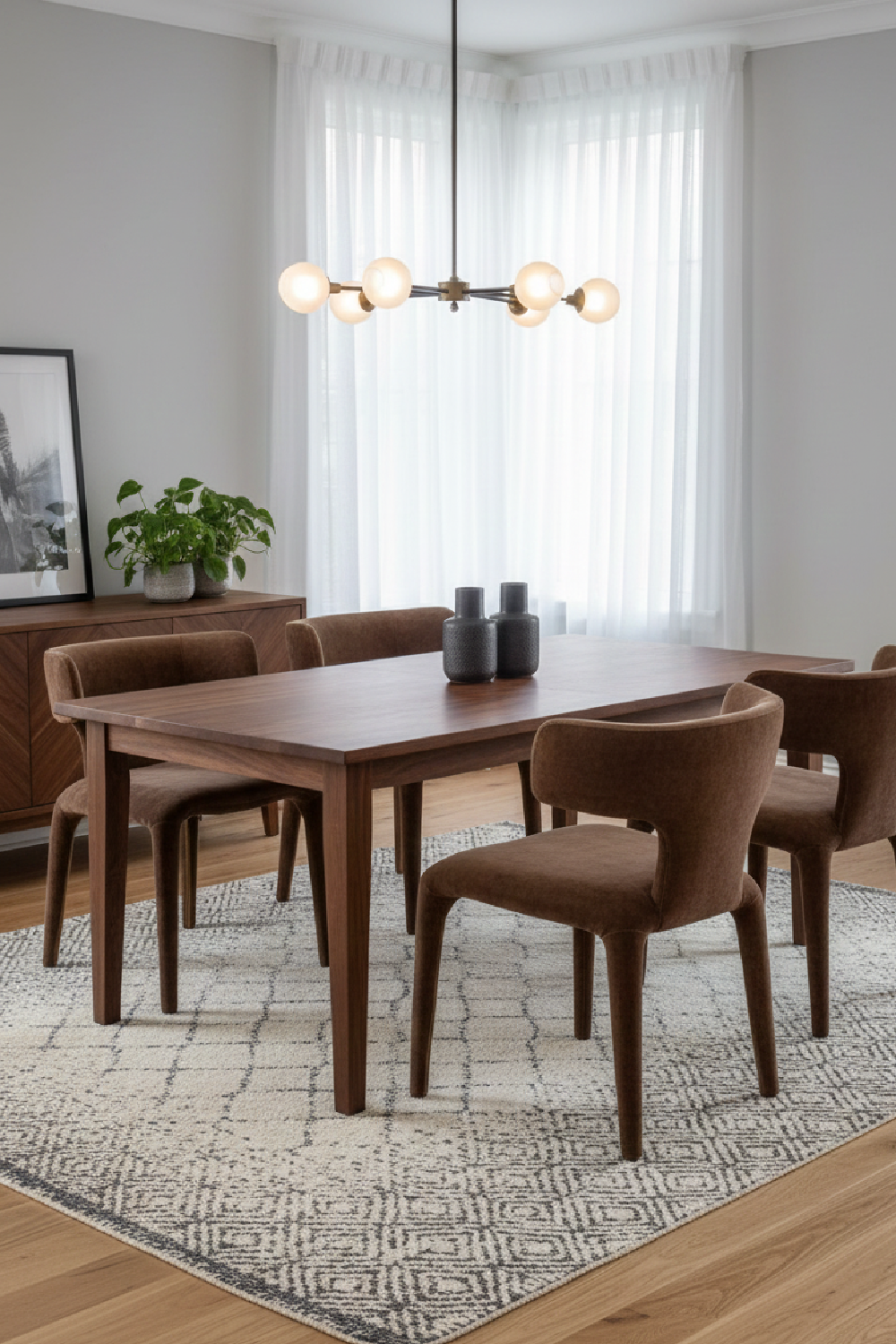 Luxury Rust Modern Dining Chair European Style for Villa