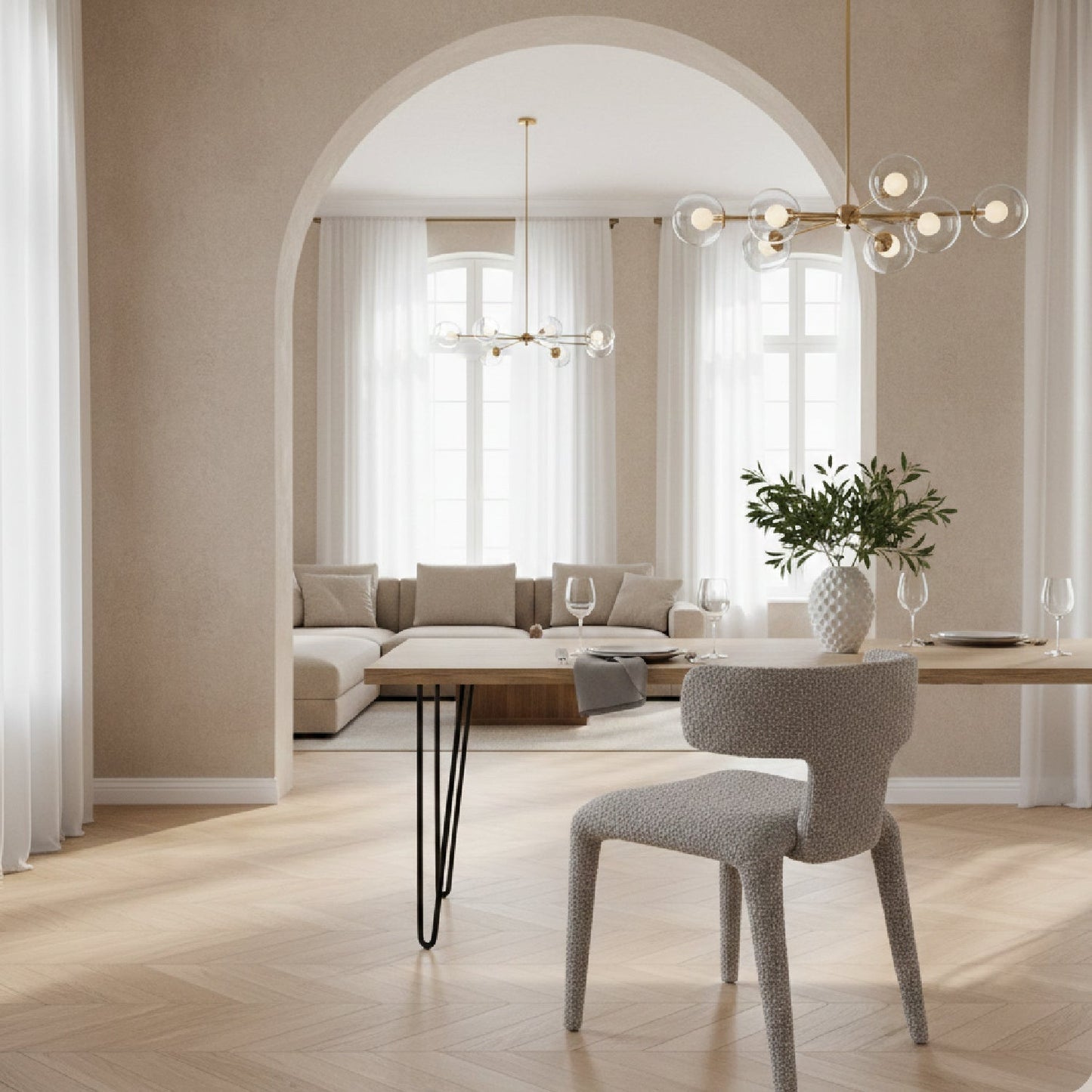 Luxury Rust Modern Dining Chair European Style for Villa