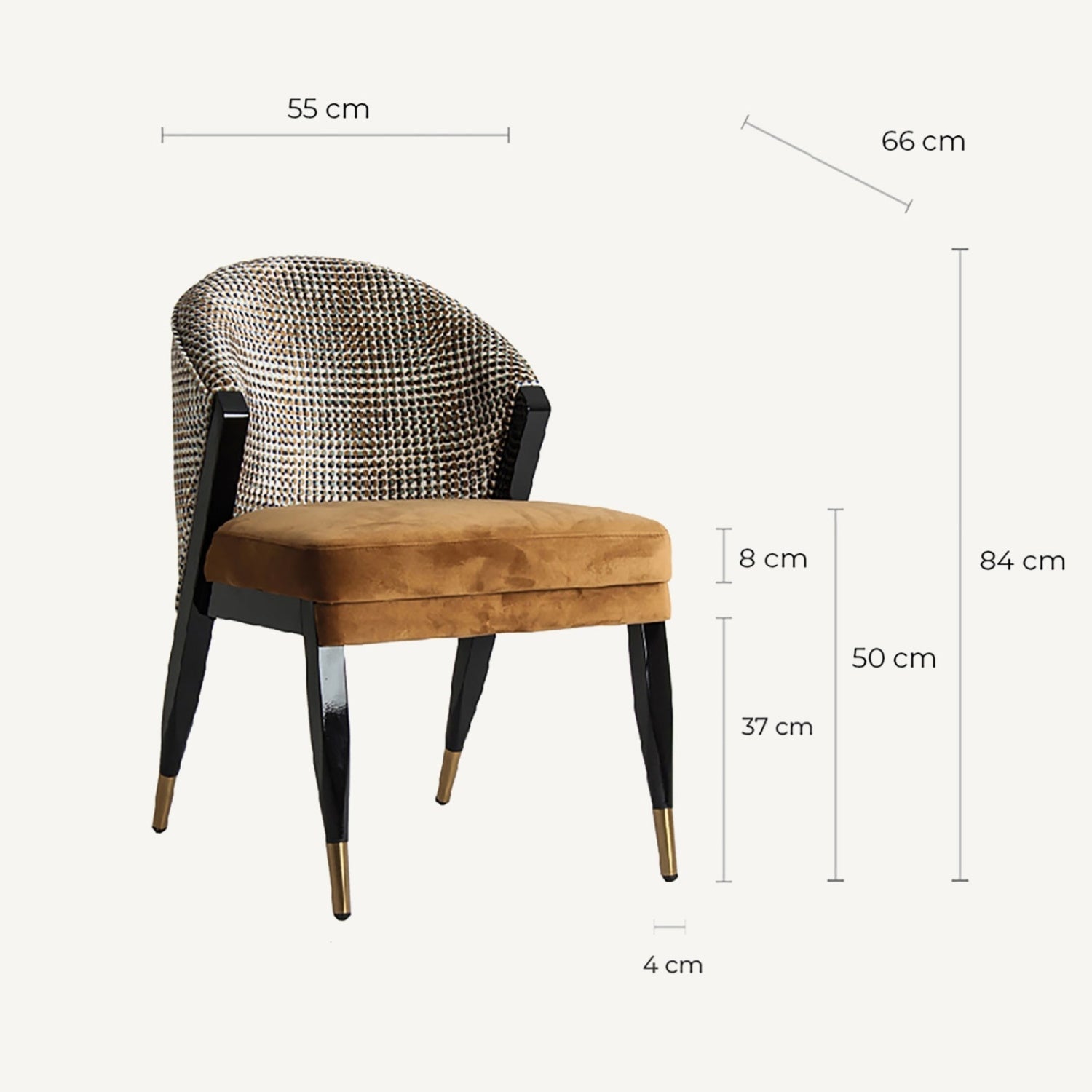 Luxury Upholstered Modern Dining Chair European Style for Villa