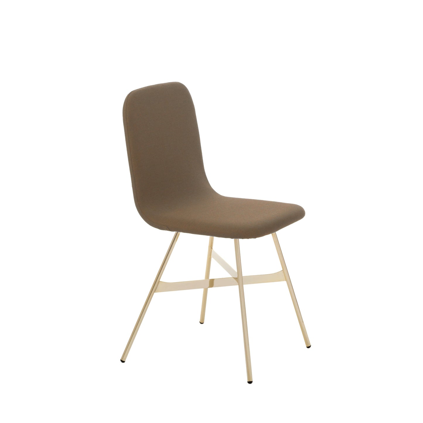 Tria Simple Gold Dining Chair – Upholstered Italian Designer Seat by Colé Italia
