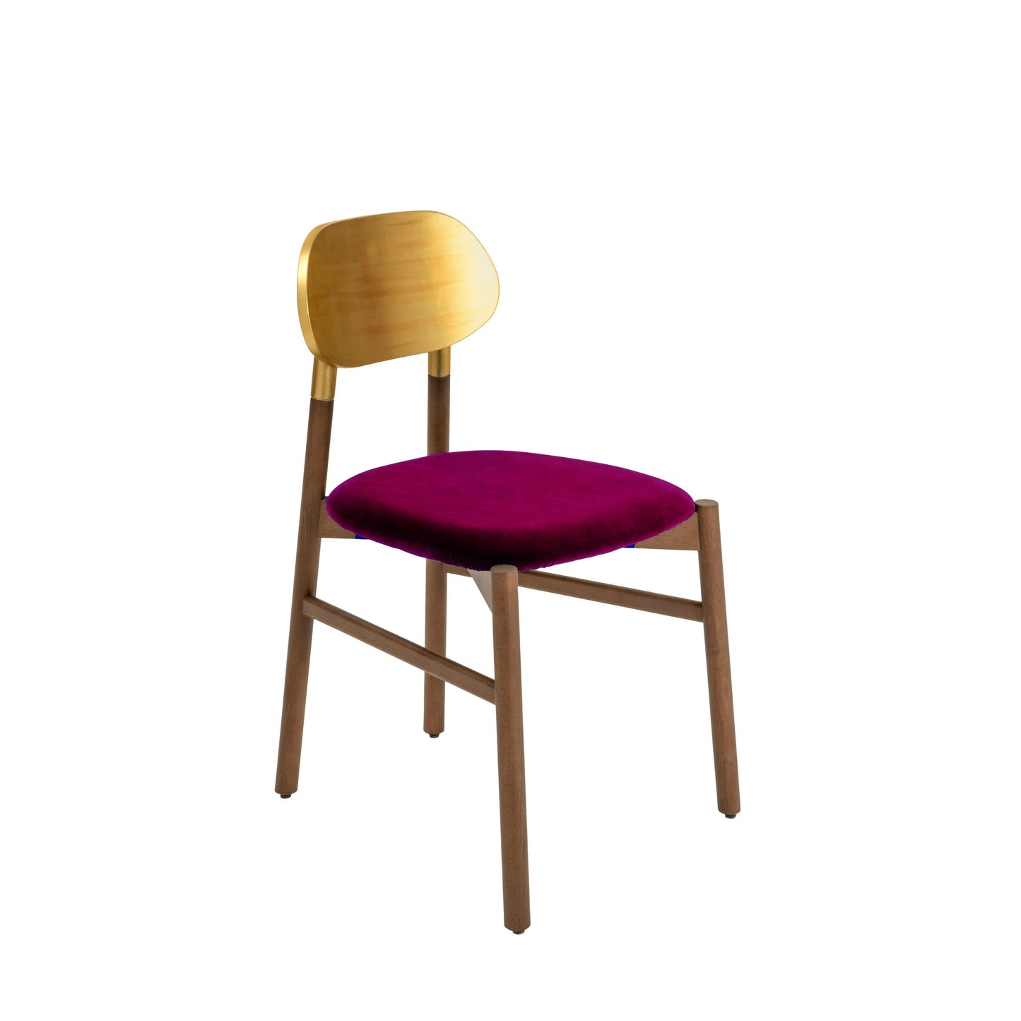 Bokken Dining Chair – Italian Designer Velvet Chair with Gold Leaf