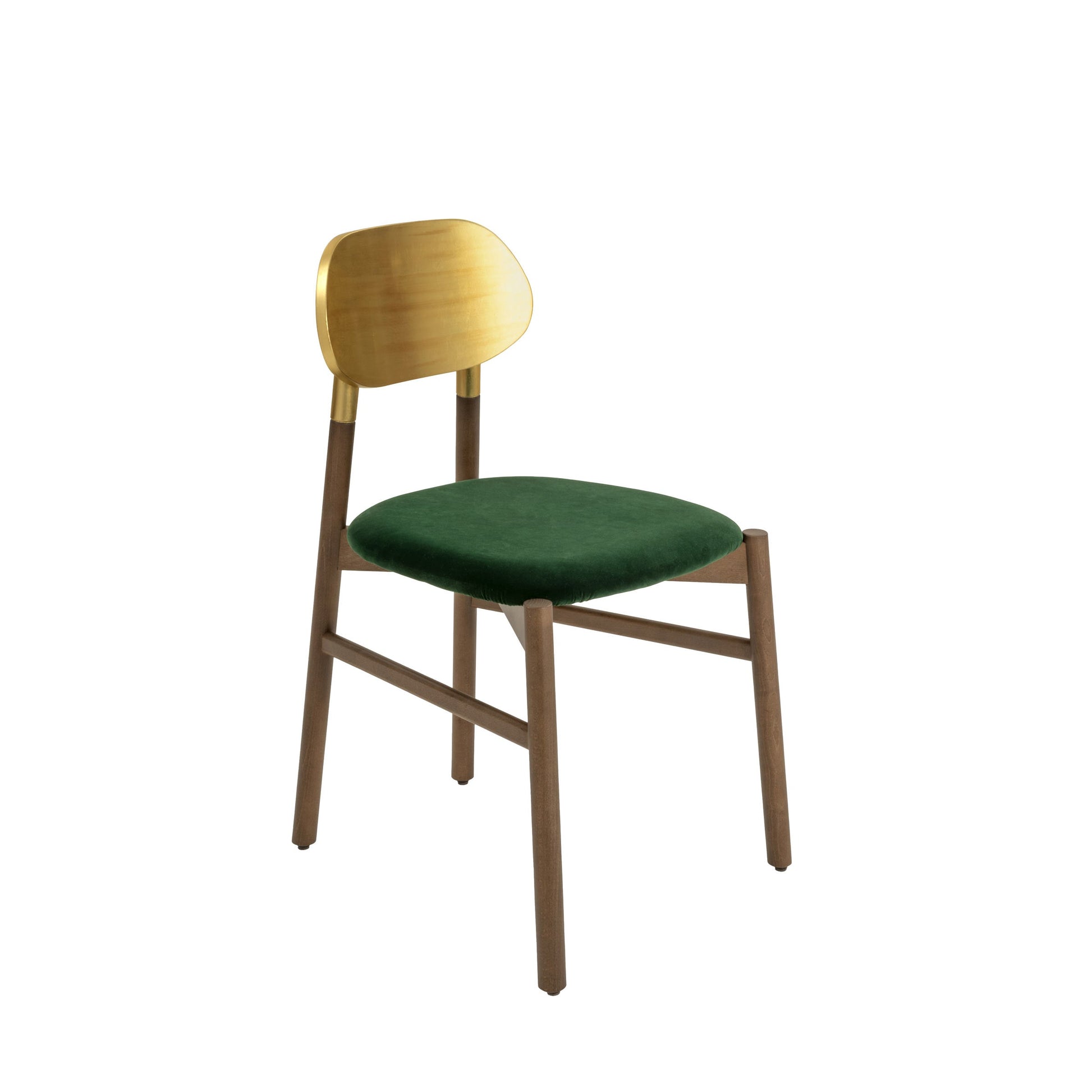 Bokken Dining Chair – Italian Designer Velvet Chair with Gold Leaf
