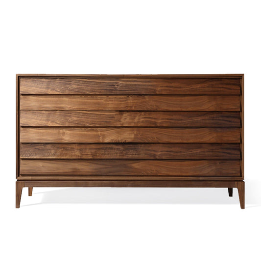 Luxury Walnut Wood Chest of Drawers Modern Italian Style for Villa