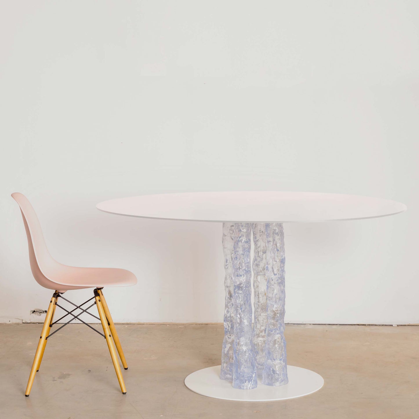 Sculptural Dining Table – Branch-Inspired Transparent Polystyrene Statement Piece