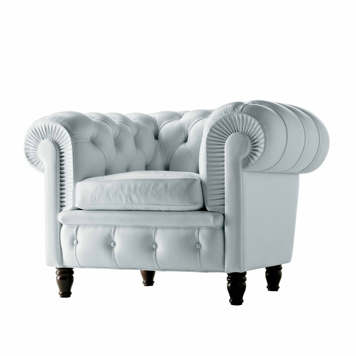 Luxury CHESTER Leather Armchair Modern Italian Style for Villa