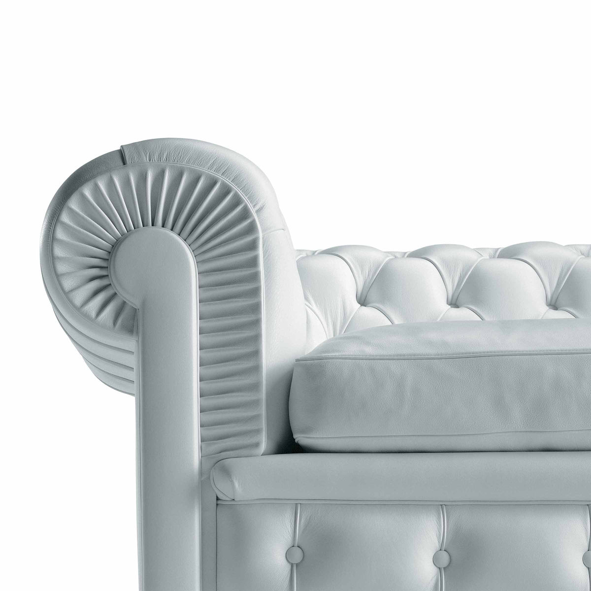Luxury CHESTER Leather Armchair Modern Italian Style for Villa
