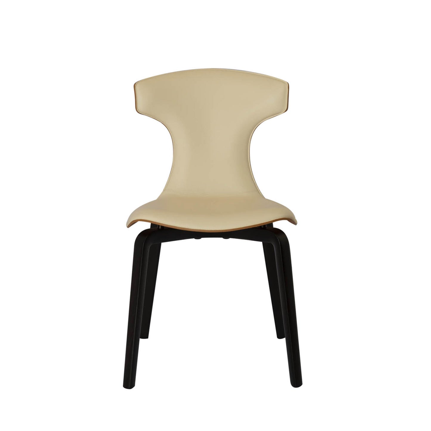 Montera Dining Chair – Sculptural Leather Shell with Ash Wood Legs by Poltrona Frau