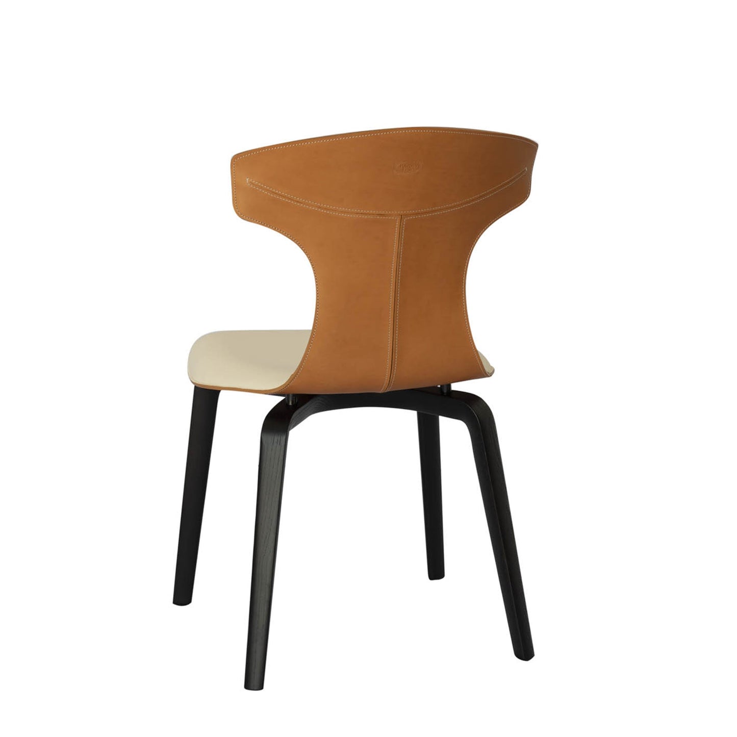 Montera Dining Chair – Sculptural Leather Shell with Ash Wood Legs by Poltrona Frau