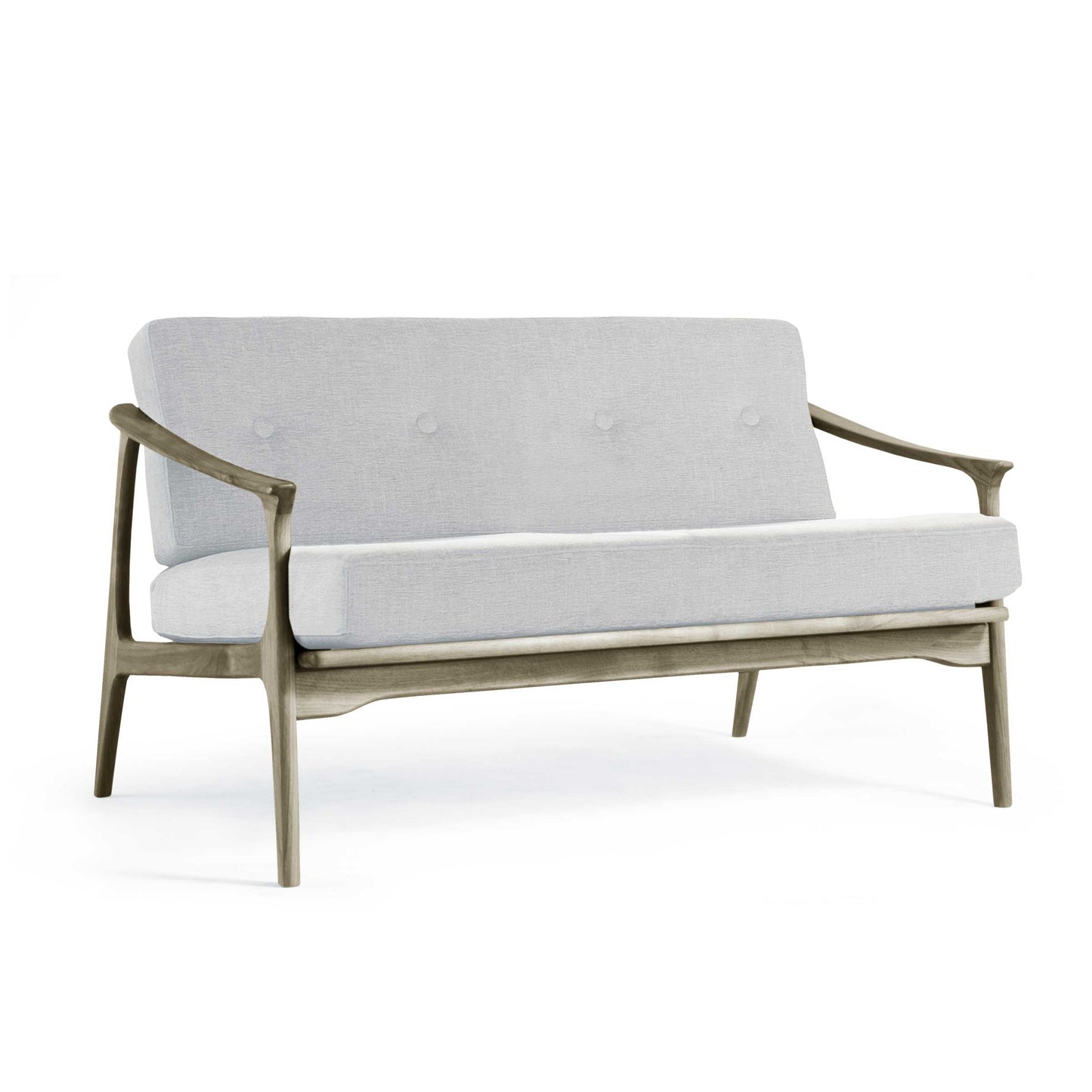 Quiete Two-Seater Sofa by Dale Italia – Walnut Wood Designer Furniture