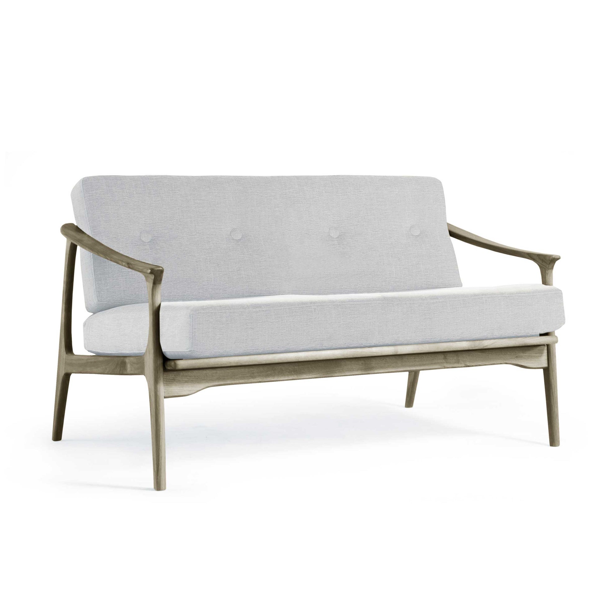 Quiete Two-Seater Sofa by Dale Italia – Walnut Wood Designer Furniture